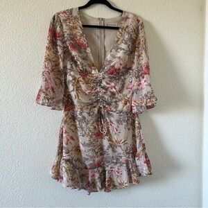 Here Comes The Sun Women’s Dress Medium Floral Tiered Fairy Spring Summer church